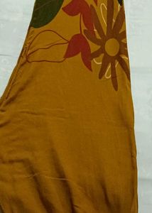 Women's Ethnic Mustard Kurta and Pants Set