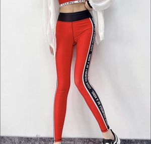 Women's Red Athleisure Leggings