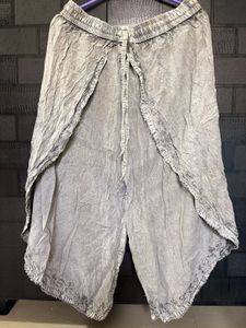 Boho Embroidered Palazzo Pants