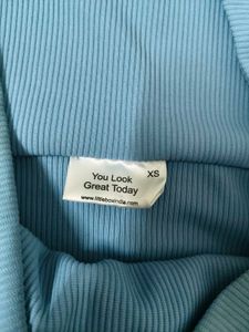 Littlebox Off Shoulder Baby Blue Bodysuit
