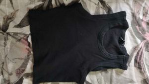 Black Ribbed Tank Top