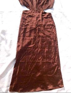 Brand New (Urbanic) Coffee Brown Satin Slip Dress