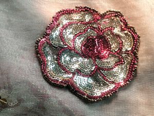 Embellished saree with Floral Motifs