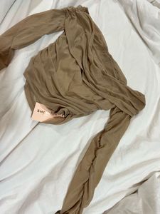 Shein Ruched Mesh skirt&amp;top set