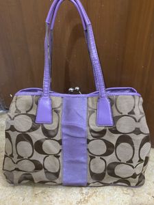 Coach Authentic Monogram Shoulder Bag
