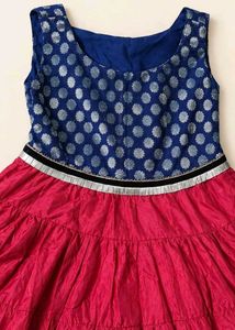 Beautiful Red and Blue Ethnic Gown
