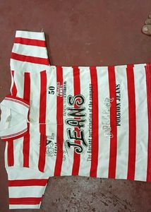 Gangi Pant Set Half White With Red .