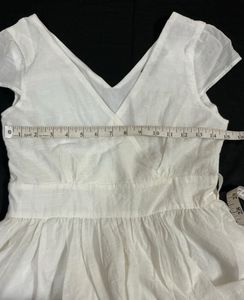 fairy core White Mini Dress( not transparent, read