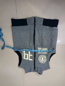Cool Grey Zip-Up Vest Woolen