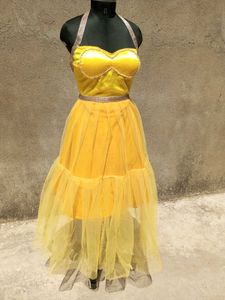 Stunning Yellow Gown with Embellishments