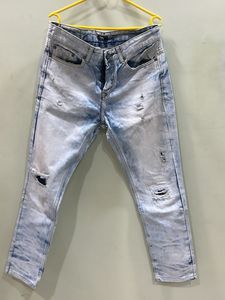 Distressed Acid Wash Jeans