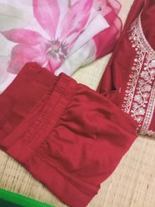 Maroon Kurta Set with Dupatta