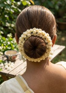 Floral Hair Accessory for Buns or scrunchies