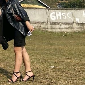 Black Colour Pencil Heel