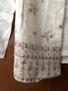 White Ethnic Jacket with Embellishments