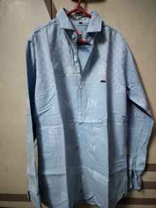 blue casual shirt