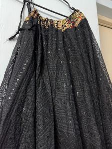 Elegant Black Ethnic Skirt