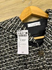 Stylish Tweed Vest with Buttons &amp; Pocket