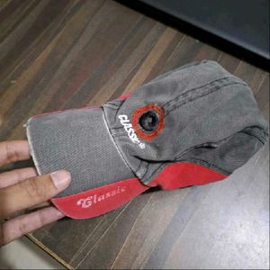 Vintage Stylish Classic Cap – Grey &amp; Red