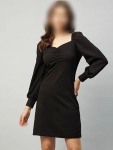 Women Bodycorn Black Above Knee Dress