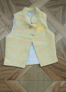 Yellow Ethnic Kurta Set with Jacket