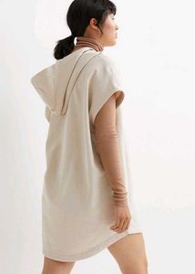 Women Beige Oversized Hoodie