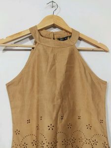 Magre Brown Printed Sleeveless Top (Women)
