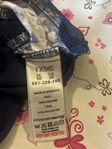 Sheer Floral Navy Blouse