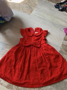Charming Red Girls Dress