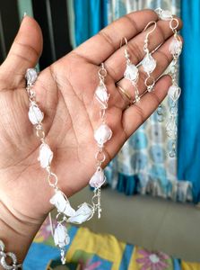 Quartz Crystal Necklace &amp; Earring Set