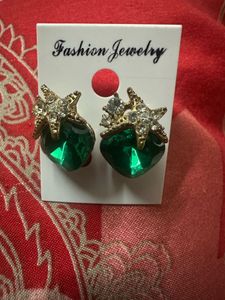 Emerald Green Stud Earrings