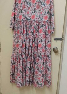 Floral Print Tiered Frock
