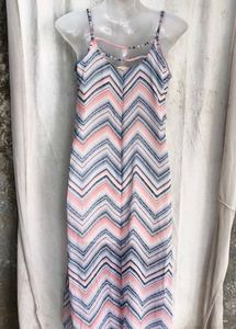 Boho Chevron Print Maxi Dress