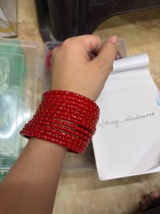 Tomato Red Sipi Bangles