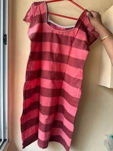 Elegant Pink Kurta Set with Dupatta size M