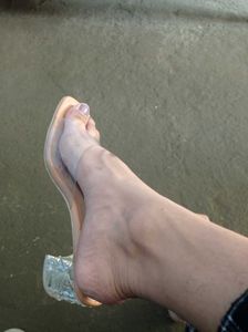 transparent heels