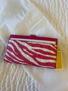 Og Michael Kors Pink Zebra Print Wallet
