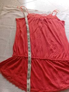 Pink Lace Trim Cami