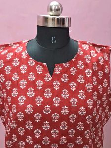 Maroon Printed Kurta Set
