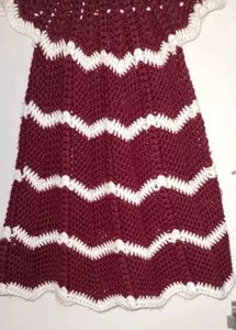 Handmade Maroon Crochet Dress