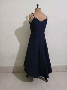 Vero Moda Elegant Navy Blue Midi Dress