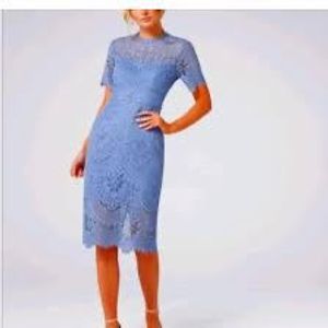 Forever New Blue Lace Midi Dress