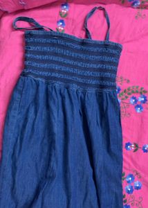 Denim Long Maxi Dress Elle