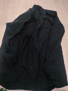 Men's Textured Black Shirt
