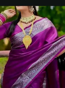 Elegant Satin plane saree