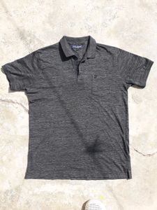 Men's Grey Heathered Polo T-Shirt