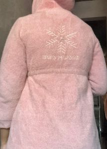Chic Pink peachy Hooded Jacket