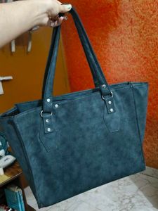 Stylish Teal Tote Handbag