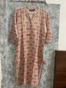 Printed Peach Kurta(xxl)