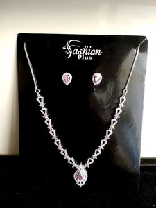 Nacklace Earrings Combo Pure Silver